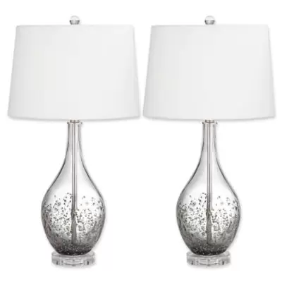 Pacific Coast Lighting™ Sparrow Glass Table Lamps in Smoke Grey (Set of 2)