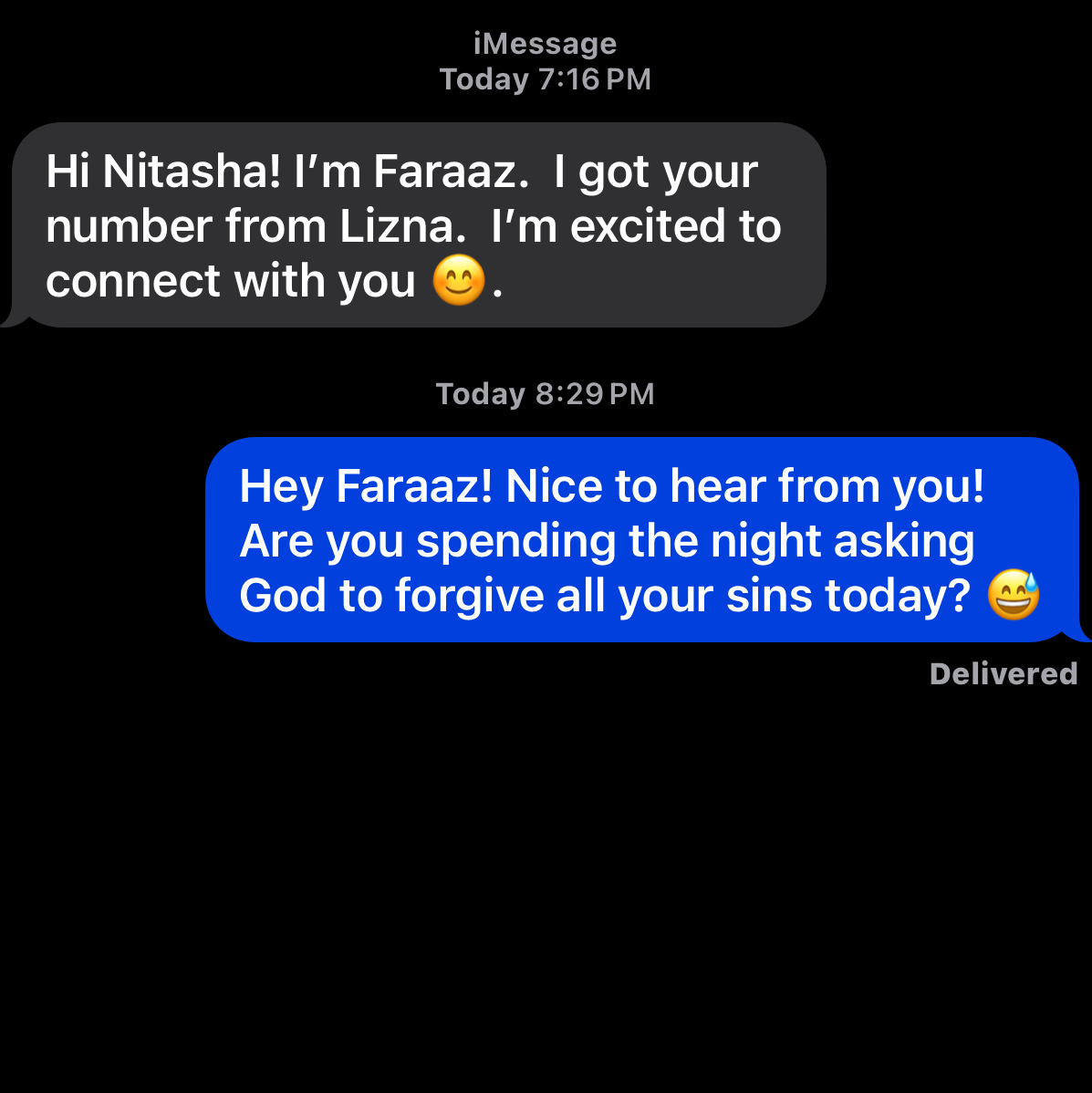 The message that started it all.