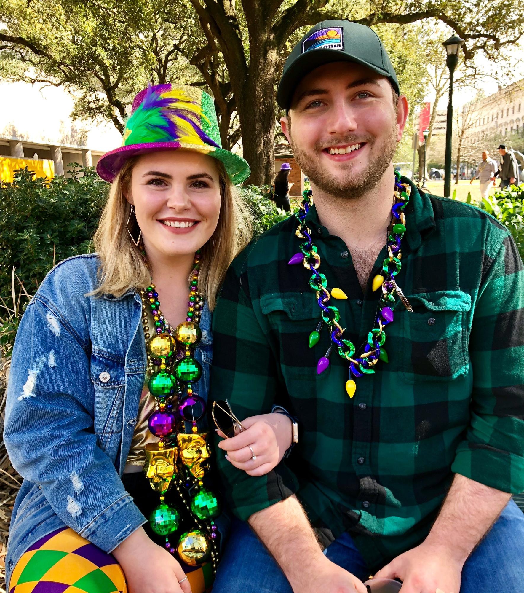 One of our first photos together — Mardi Gras 2018!