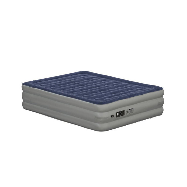 EMMA+OLIVER 18 Inch Raised Inflatable Air Mattress With Internal Electric Pump