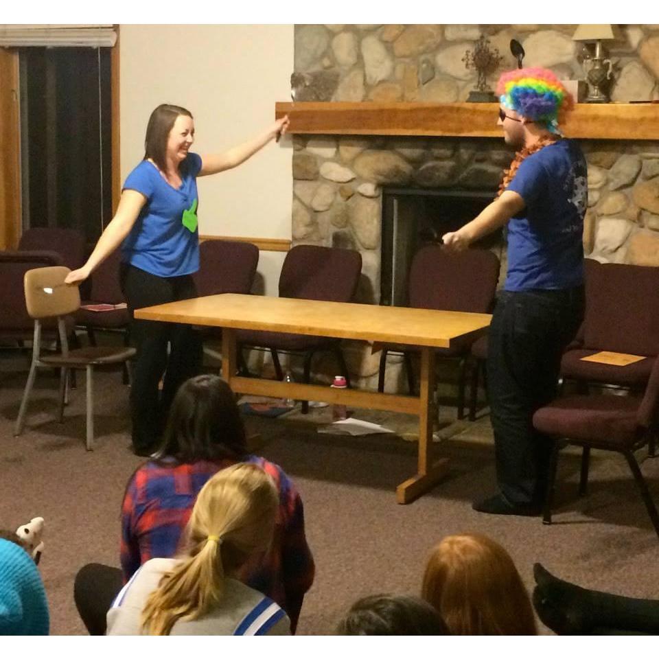Allie and Johnny on a retreat their freshman year at Assumption. He chose her for a silly game of "Spoonman."