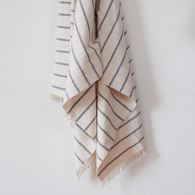 MAIWA Organic Kala Cotton Towel - Narrow Stripes