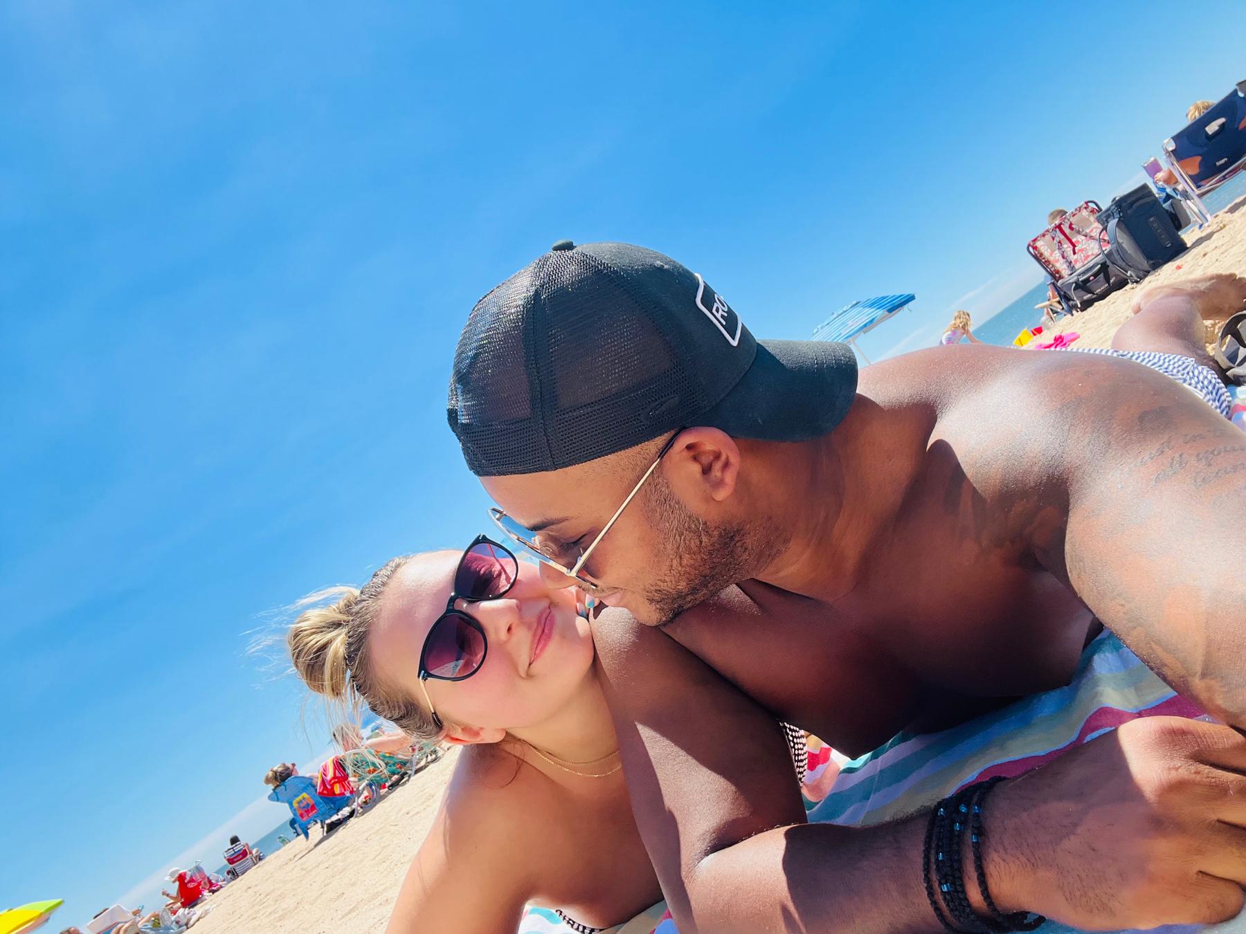 Soaking up the sun at Tobay Beach August 2022.