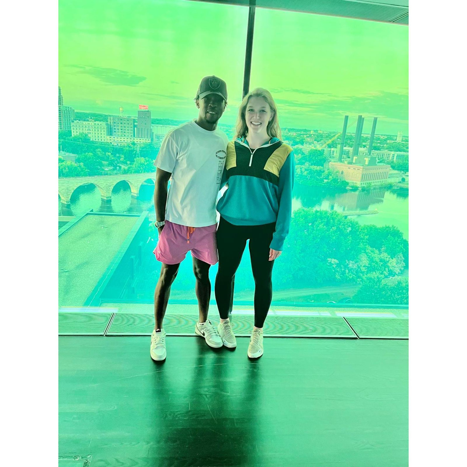 We love exploring The Cities together- here we were at the Yellow Room of the Guthrie together with our friend Sam!
