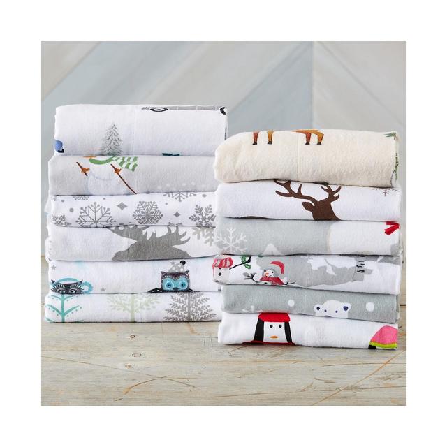 Home Fashions Designs Stratton Collection Super Soft Printed Flannel King Sheet Set