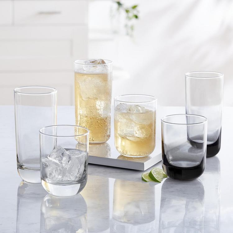  Libbey Classic Can Tumbler Glasses Set of 4, Clear Kitchen  Glassware Sets for Beverages and Cocktails, Lead-Free, Cute Drinking Glasses,  16-Ounce : Home & Kitchen
