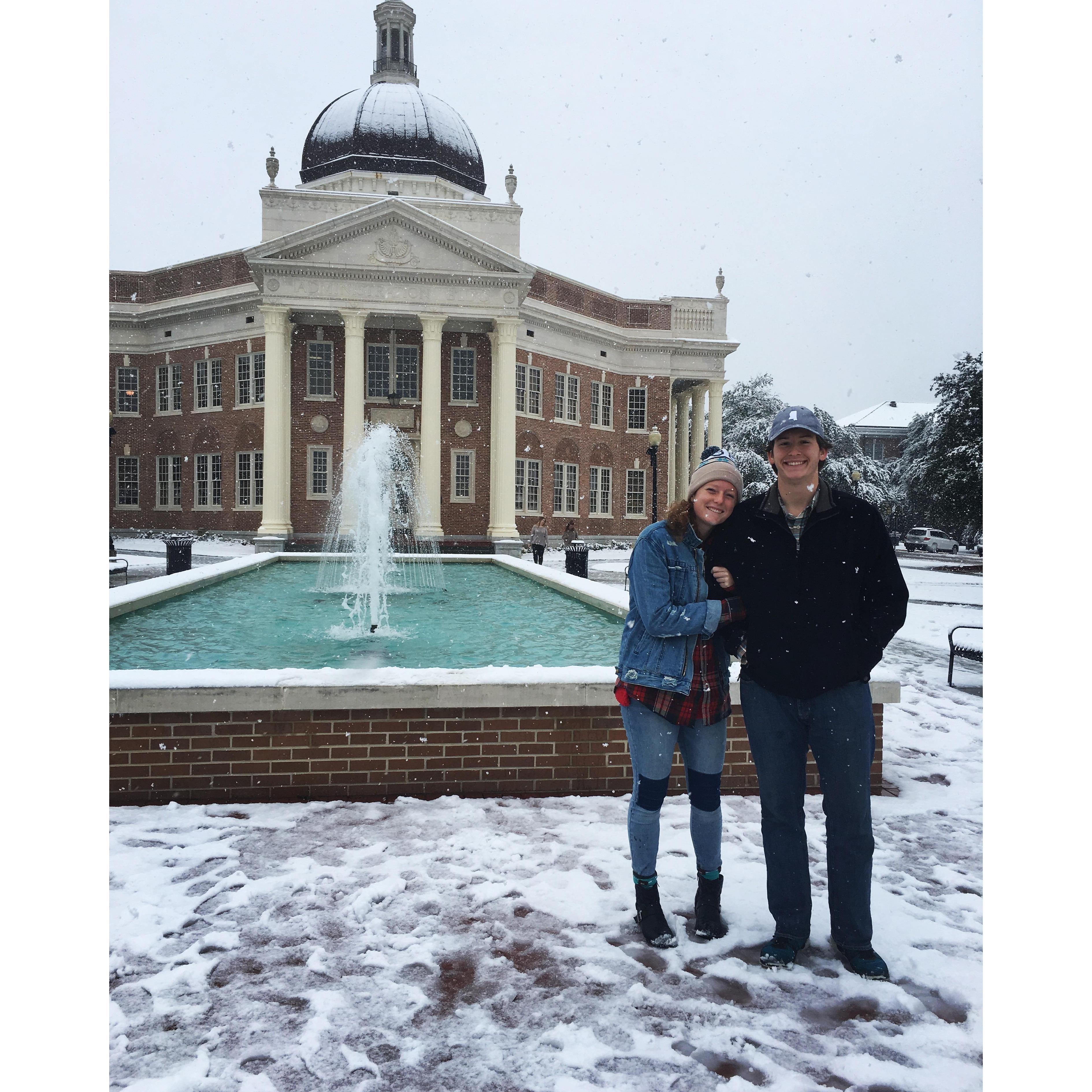 Snow at Southern Miss!
