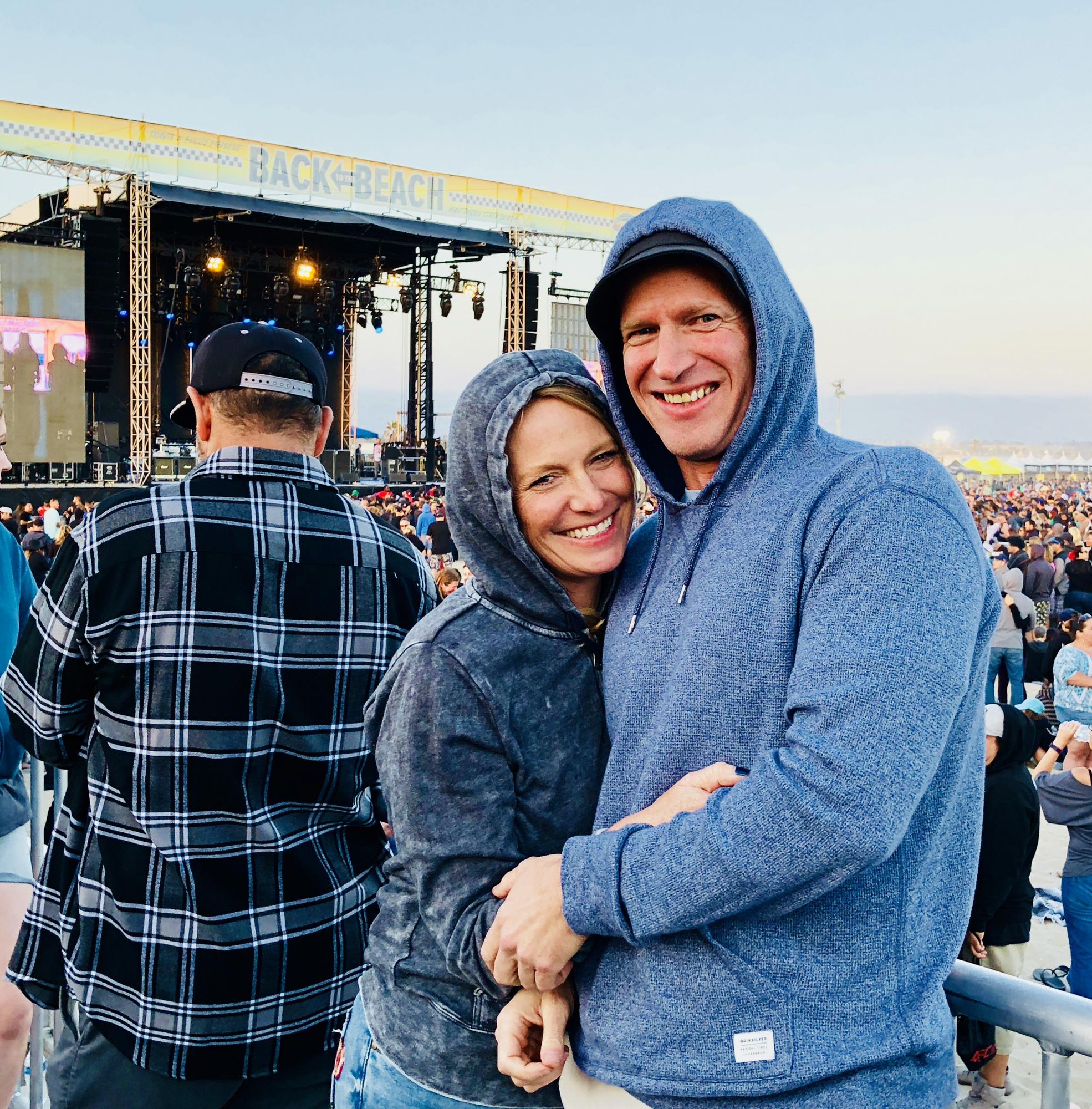 Late afternoon at Back to the Beach 80's music festival. Typical for Huntington Beach, the wind picked up as the day went on...Brrrr, April 2018