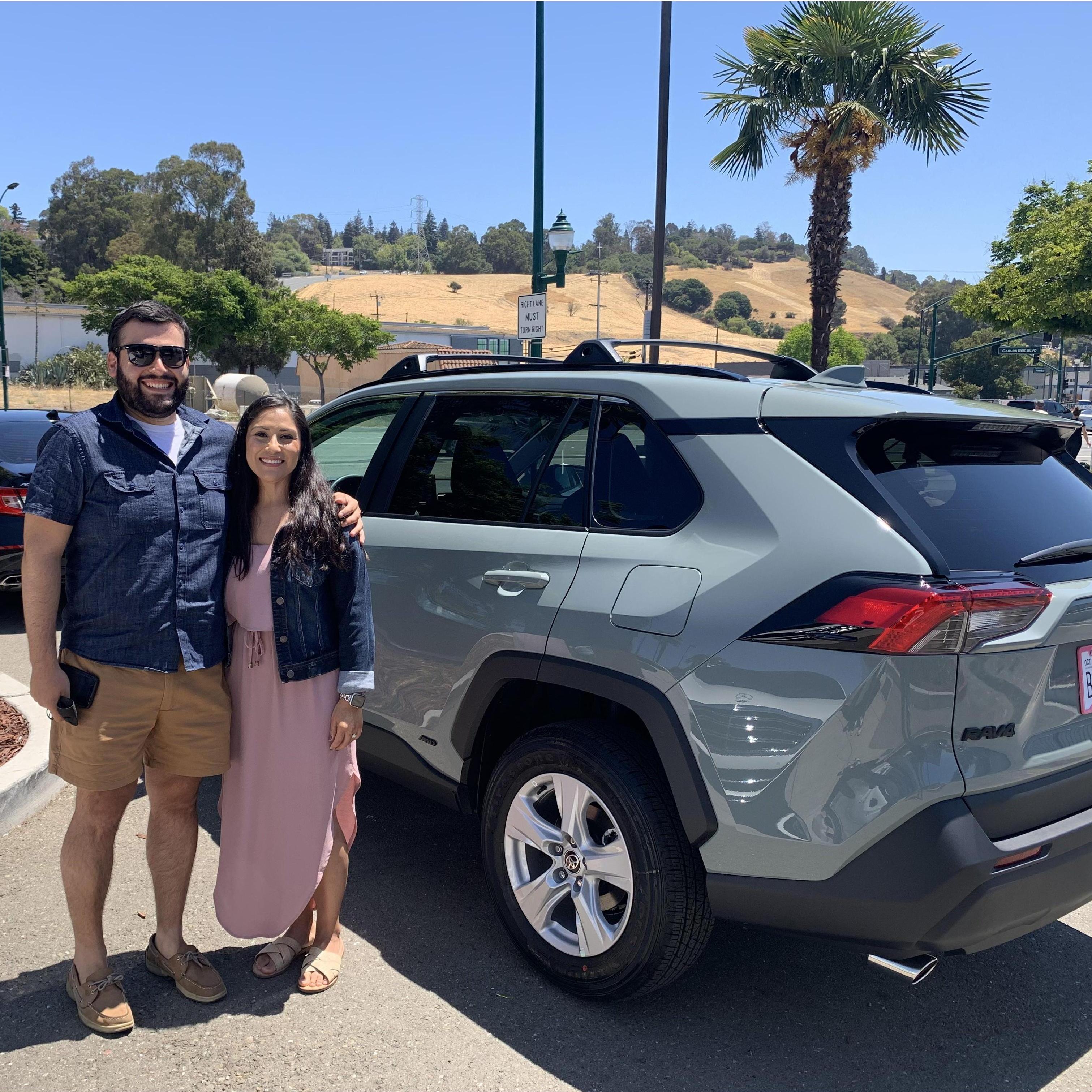 Our second big purchase together. We love road trips in Luna the Rav 4.