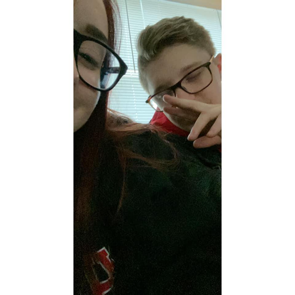 Our first picture together (you cant even see our faces, does that count as a photo?)