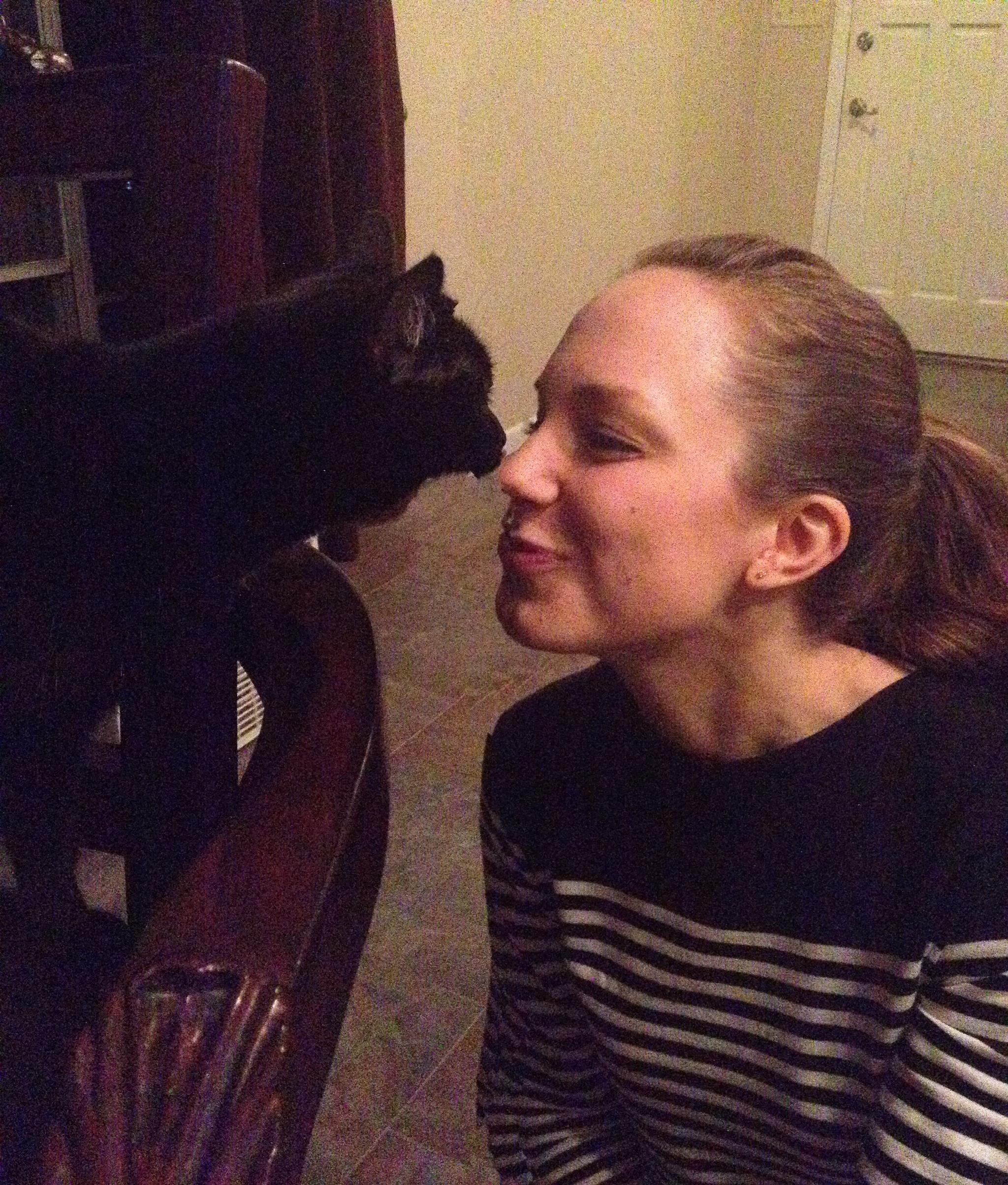 Alexis and the Cat...being sweet!