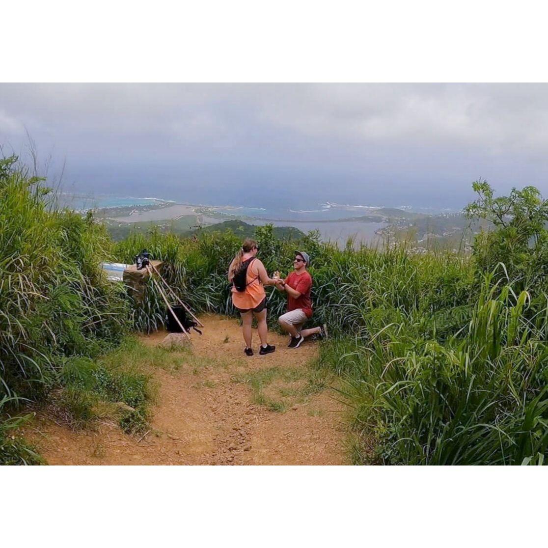 While on vacation to St. Maarten we took a hike on their tallest mountain, Pic Paradise, where I proposed to Tiffani at the summit