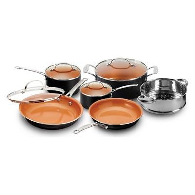 As Seen on TV Gotham Steel Copper Nonstick Frying Pan and Cookware Set 10pc