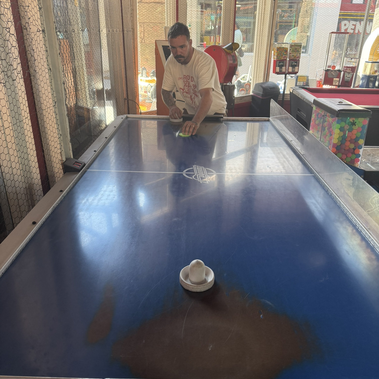 20 something games of air hockey later
