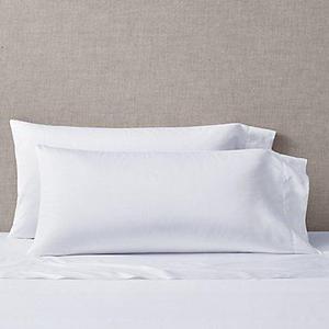 Italian 1000-Thread-Count Luxe Sateen Pillowcases (Set of 2) WHITE