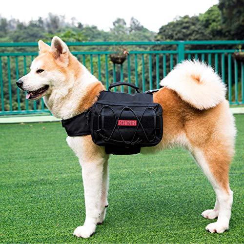 OneTigris Dog Pack Hound Travel Camping Hiking Backpack Saddle Bag Rucksack for Medium & Large Dog