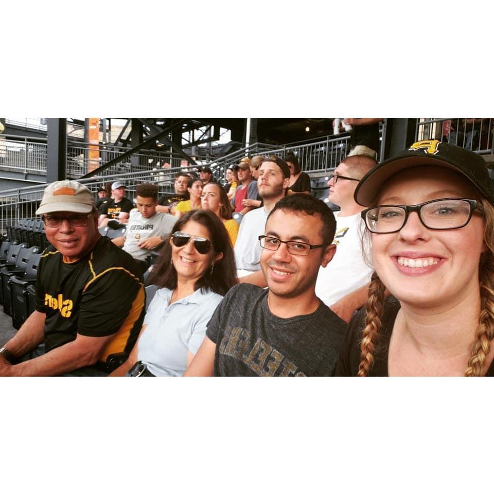 We love going to Pirate's games with Dan's parents