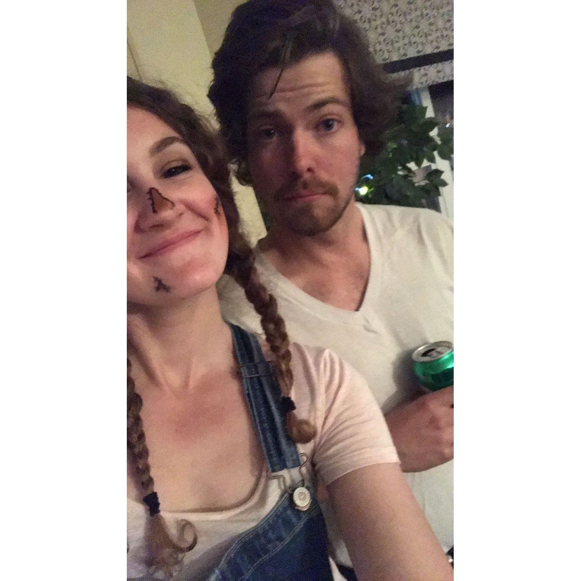Anthony and Mary-Eliza's first picture together the night he asked her to be his girlfriend on Halloween 2018,