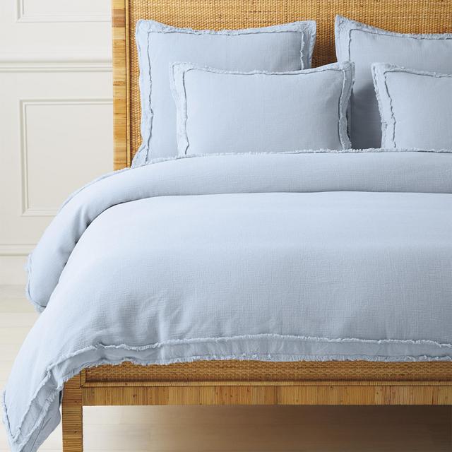 Mar Vista Matelassé Duvet Cover - Coastal Blue