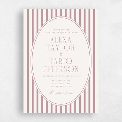 Dusty Rose, Pink Wedding Invitation - Azelie Classic
