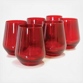 Estelle Stemless Wine Glass, Set of 6