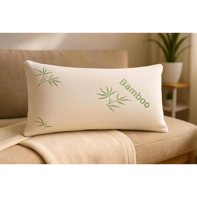 Home Mart Goods King Size Soft Plush Bamboo Memory Foam Support Pillow