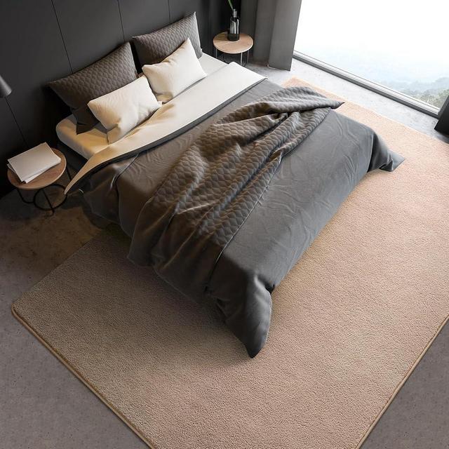 B BENRON Soft Rugs for Living Room 6x9 Beige, Minimalist Large Area Rug for Bedroom Nursery Dining Table Dorm, Thickened Throw Rugs for Men Boys Girls Kids Room, Washable Indoor Floor Carpets