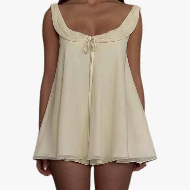 Ruffle Pajamas for Women Set 2 Piece Baby Doll Tank Top Micro Shorts Bridesmaid Bridal Pajamas Matching Pj Sets