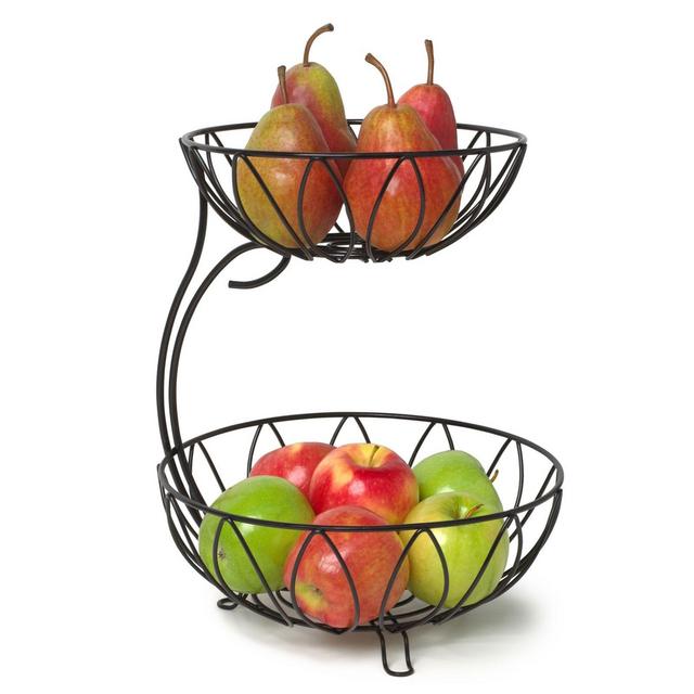 Spectrum™ Leaf 2-Tier Fruit Server