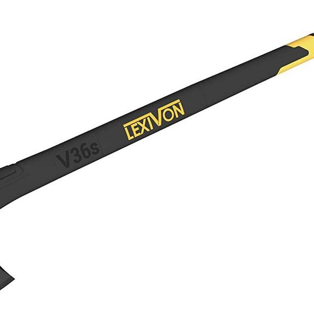 LEXIVON V36s Splitting Axe, 36-Inch Lightweight Fiberglass-Composite Handle & Ergonomic TPR Grip | Protective Carrying Sheath Included (LX-V36S)