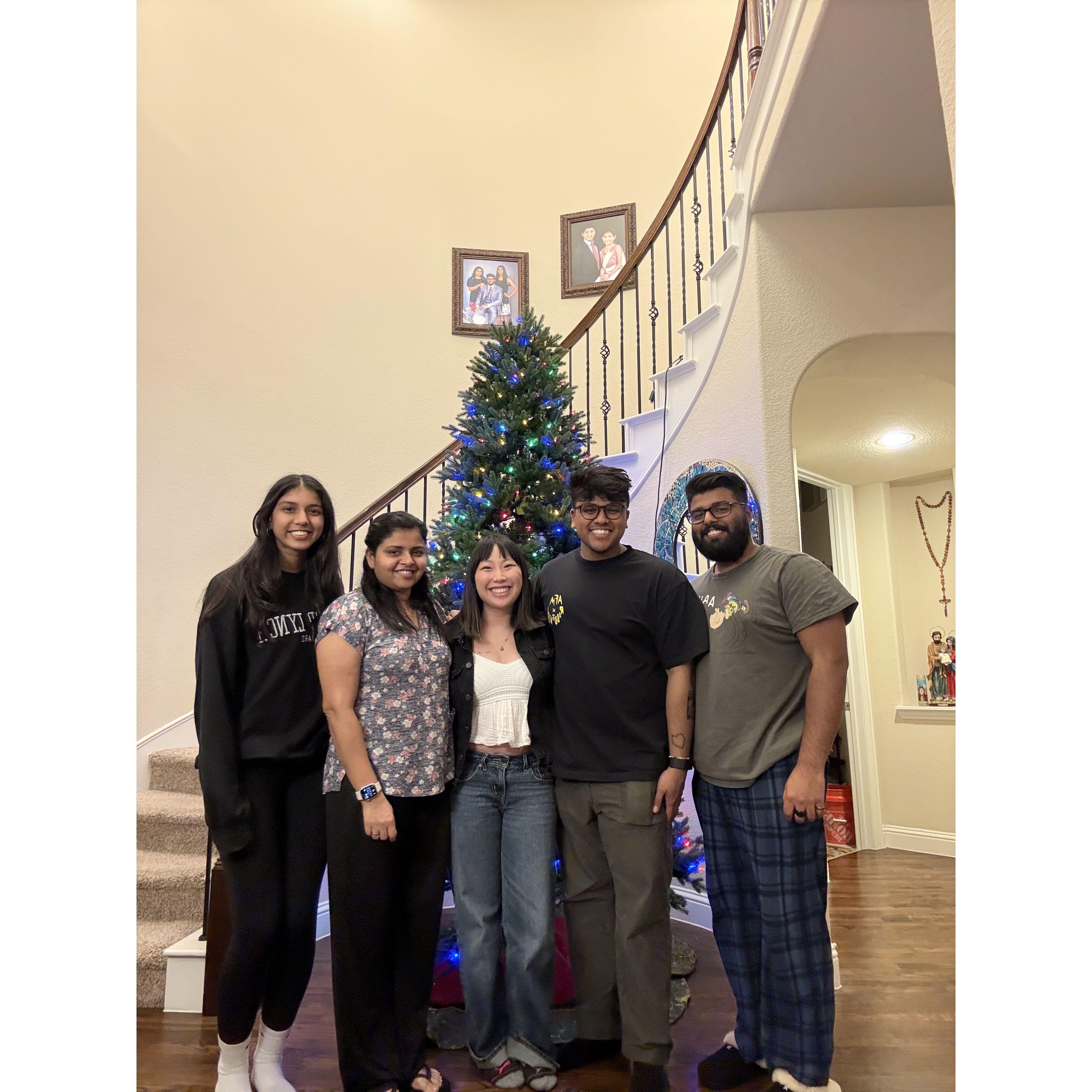 Pre-Christmas meeting with Ashwin's cousin, nephew and niece!
