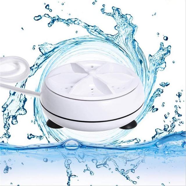 HomeSweety Mini Washing Machine Portable Turbine Washer,Portable Washing Machine with USB and Speed Control for Travel Business Trip or College Rooms (Speed Control Model), HomeSweety, White, 1pack
