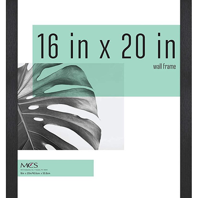 MCS Industries Studio Gallery Frame, Black Woodgrain, 16 x 20 in, Single