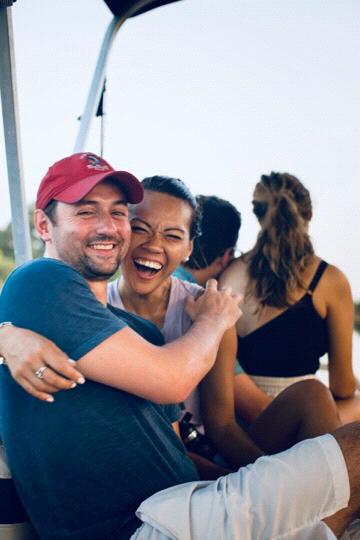 Our first time seeing each other in New Orleans after a month of talking on the phone every night
