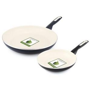 GreenPan Rio 8" and 11" Ceramic Non-Stick Breakfast Set Black