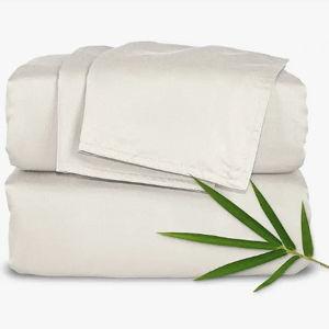 Pure Bamboo King Sheets, Genuine 100% Organic Viscose Derived from Bamboo Bed Sheet Set, Luxuriously Soft & Cooling, Double Stitching, 2 Year Quality Promise (King, Ivory)