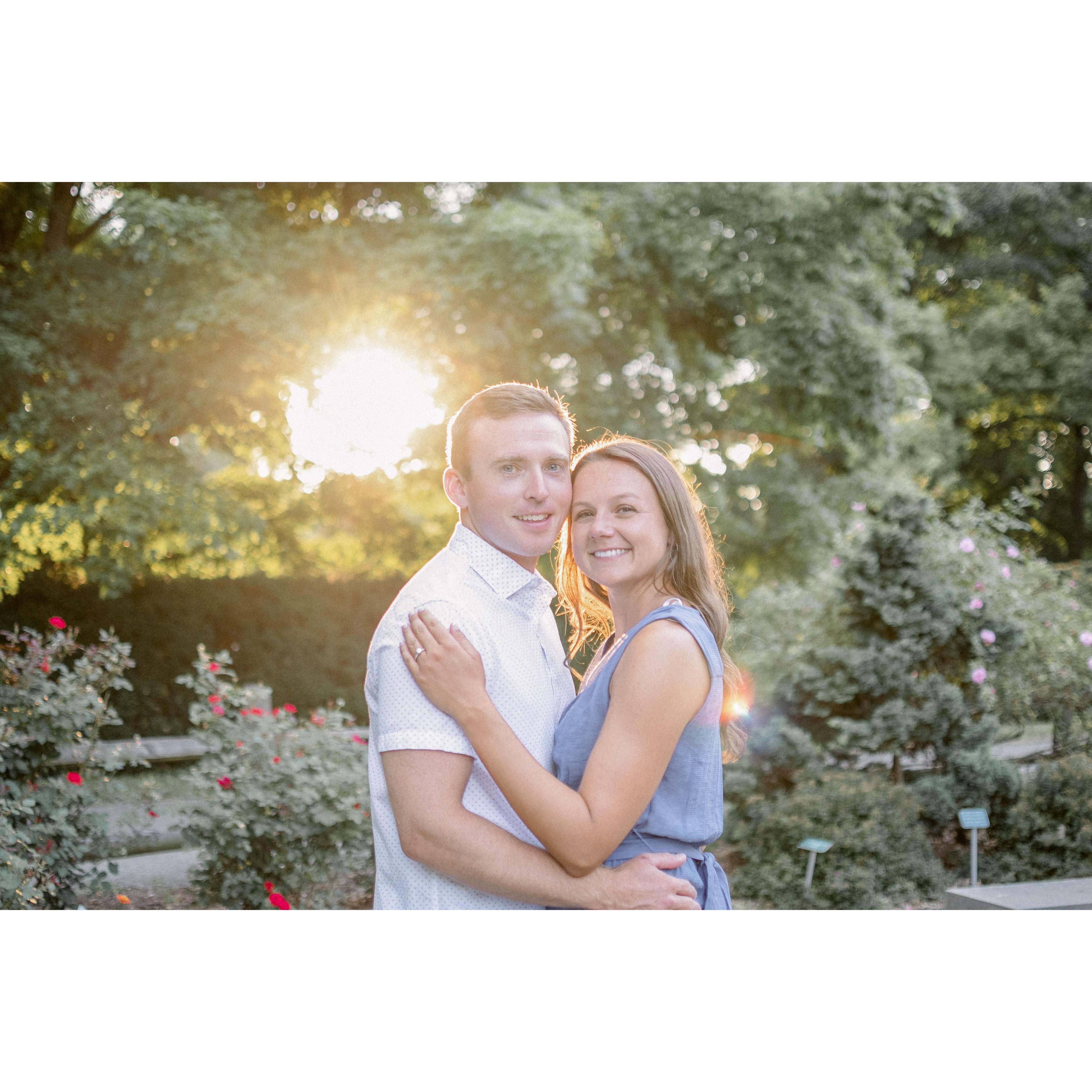Engagement Pictures at the Columbus Park of Roses