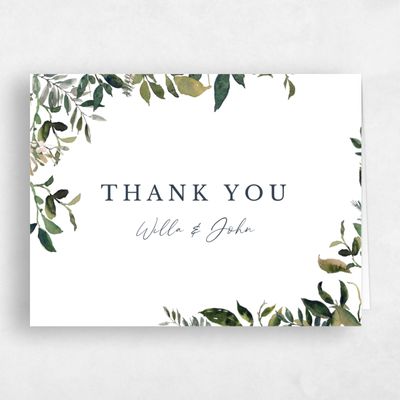 White Wedding Thank You - Buxton Classic