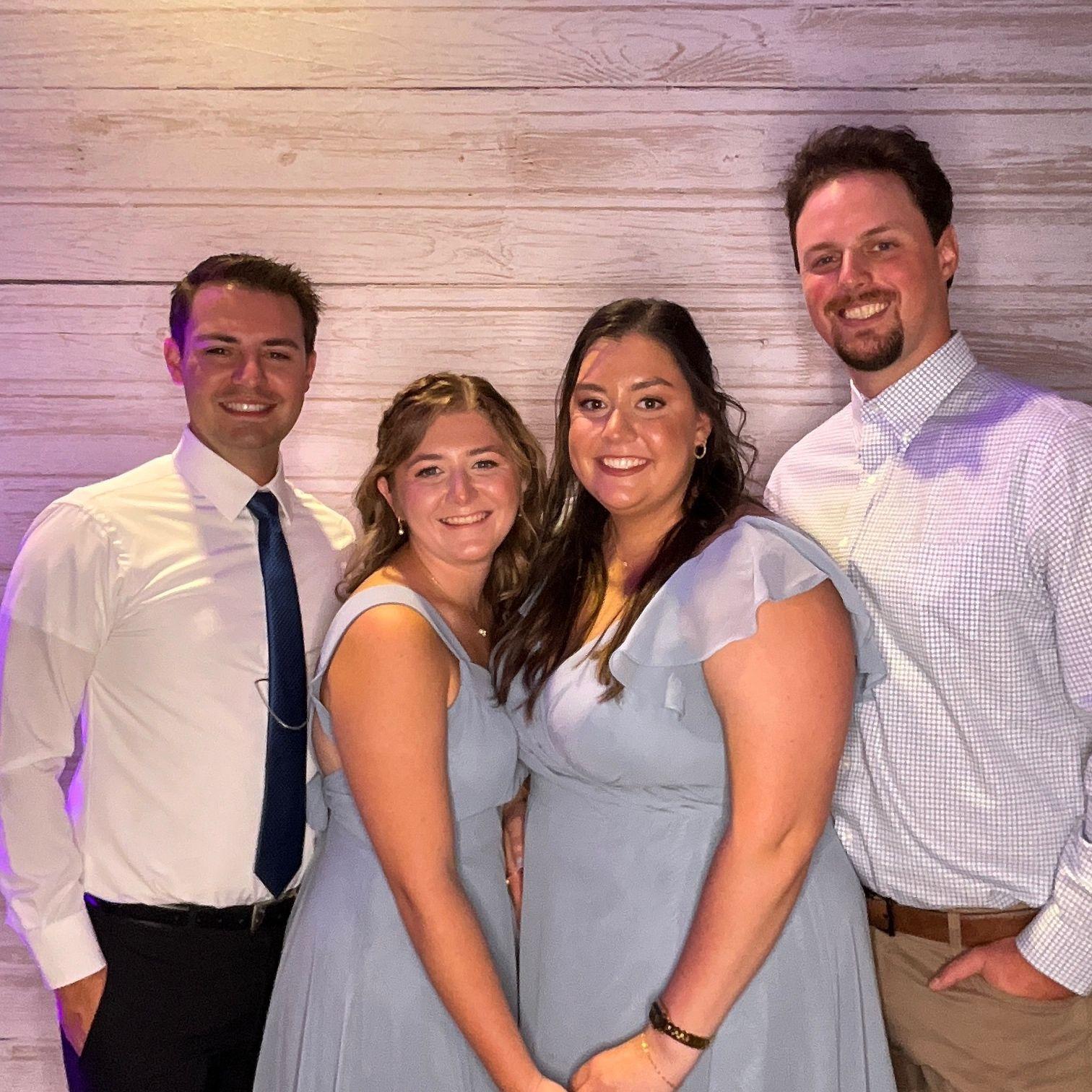 This is our friends Alex and Abby. Rebecca and Abby lived together for 2 years at Purdue. Rebecca was in her wedding in September 2024 and now Abby is in Rebecca’s wedding!