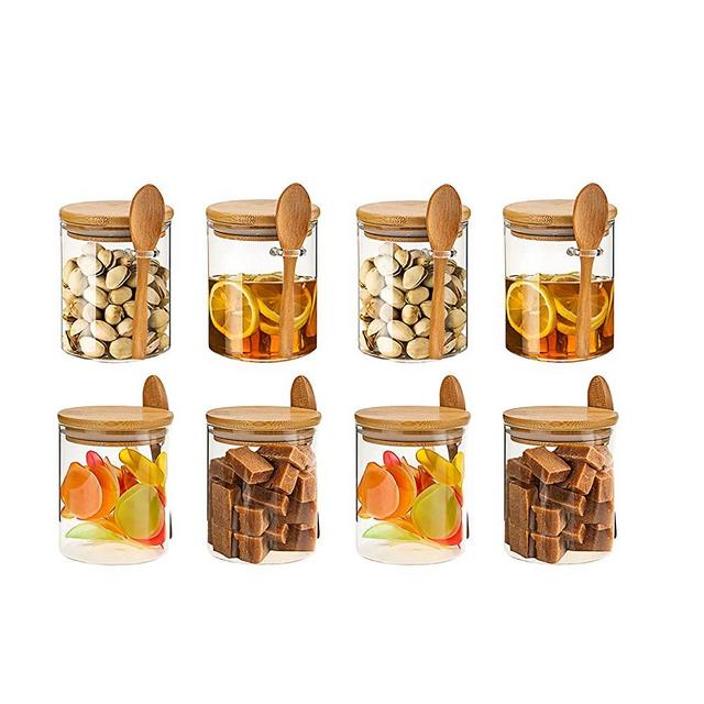  DIMBRAH Spice Jars with Label-4oz 24Pcs, Glass Spice