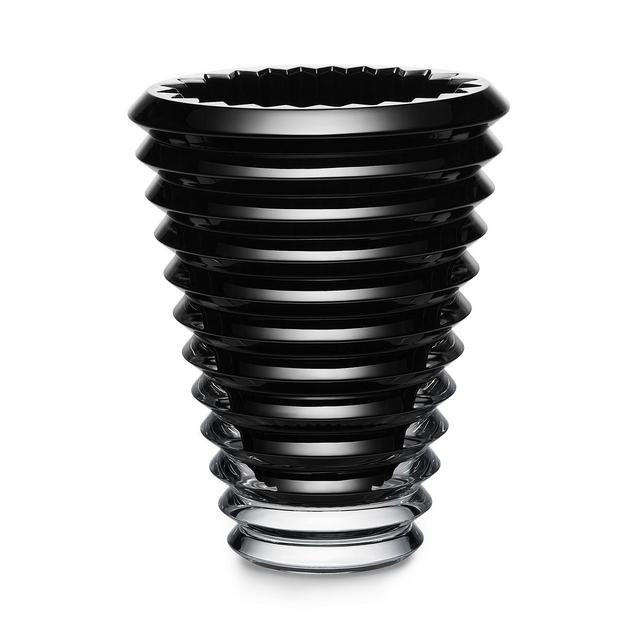 Baccarat Eye Small Round Vase, Black