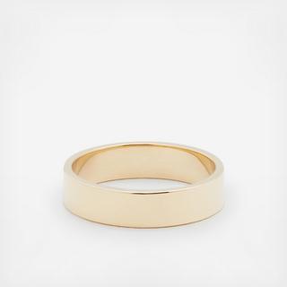 Men's Flat Polished 5mm 14K Wedding Band