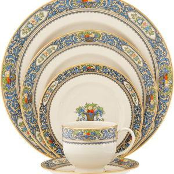 Lenox Dinnerware Set, Autumn 5-Piece Place Setting Set, Service For 1, Elegant Porcelain Dishes, Chip Resistant And Dishwasher Safe, Includes Plates Cup & Saucer, Dish Sets (Ivory, 5 Piece)