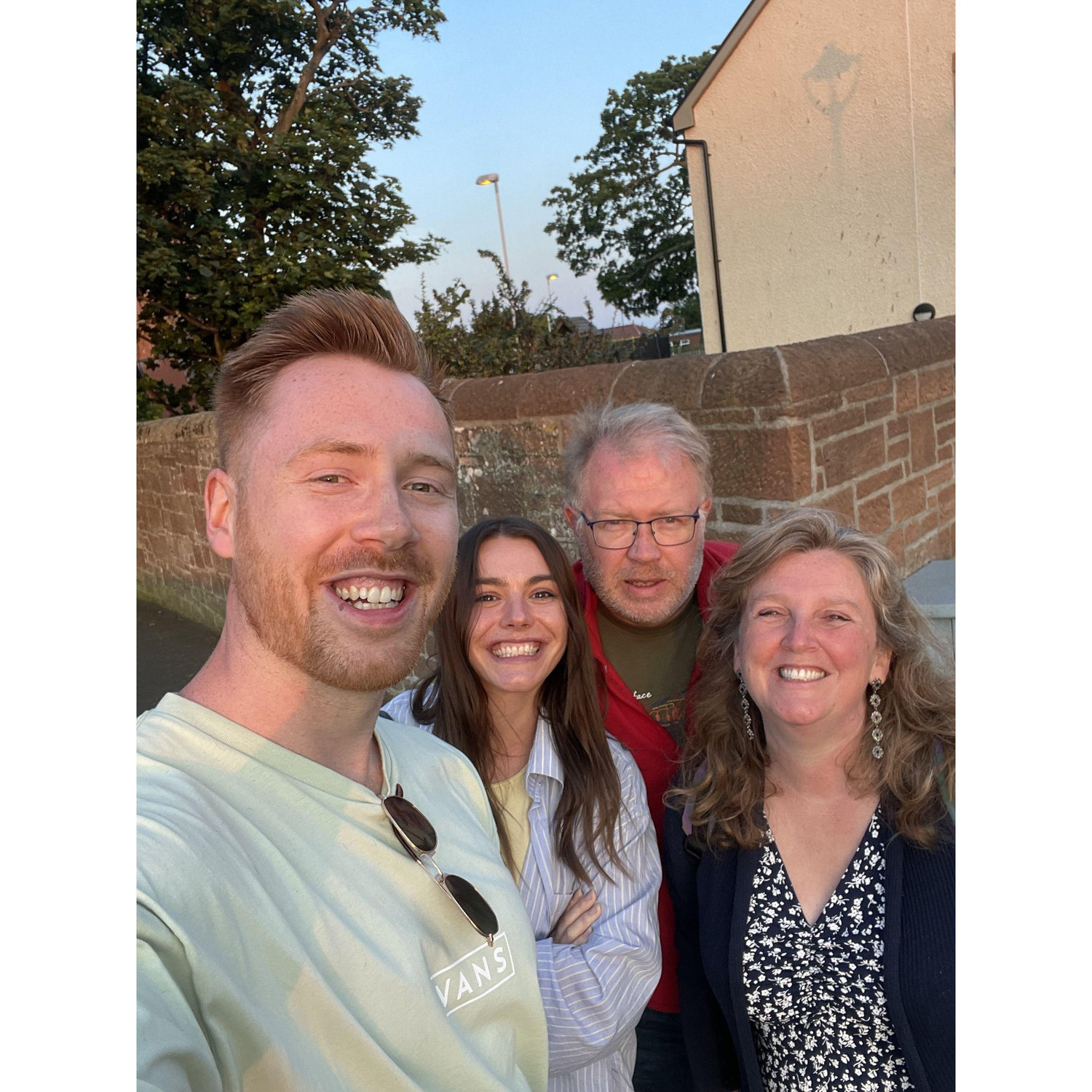 One of our many sunset walks living in Dunbar together with the Davidson family whilst we searched and saved for our first home