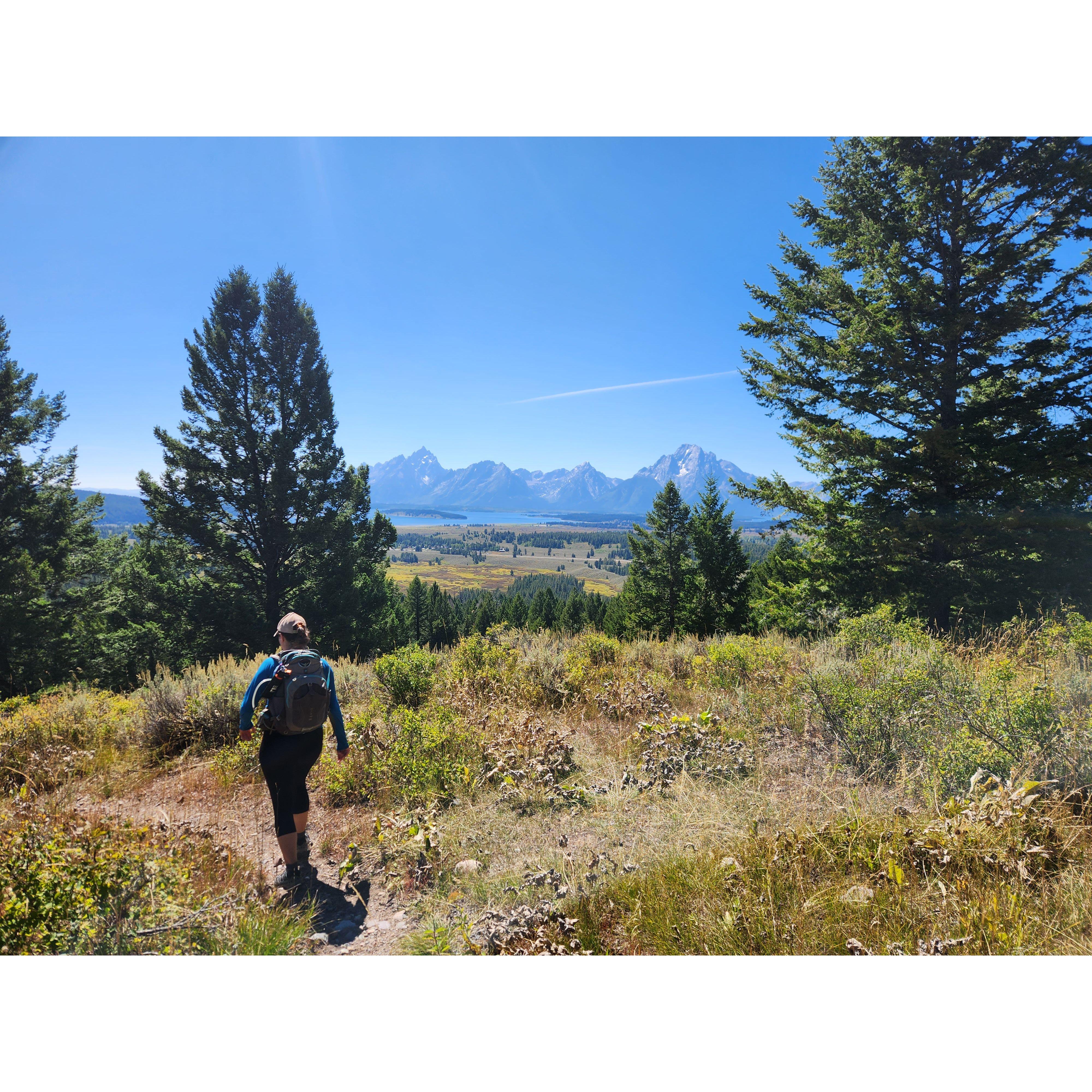 Dave's view on hikes in the Tetons.