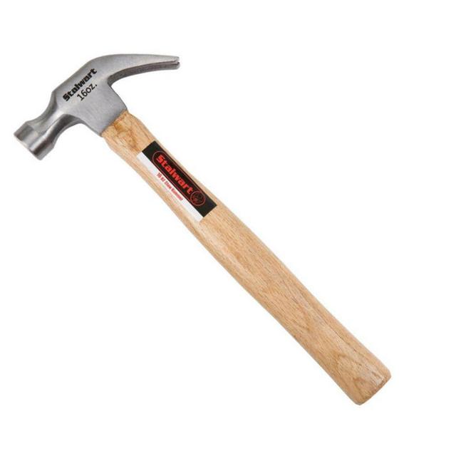 16 oz. Natural Hardwood Claw Hammer with a 10 in. Wooden Handle
