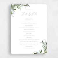 Blue Wedding Program - Zucchero