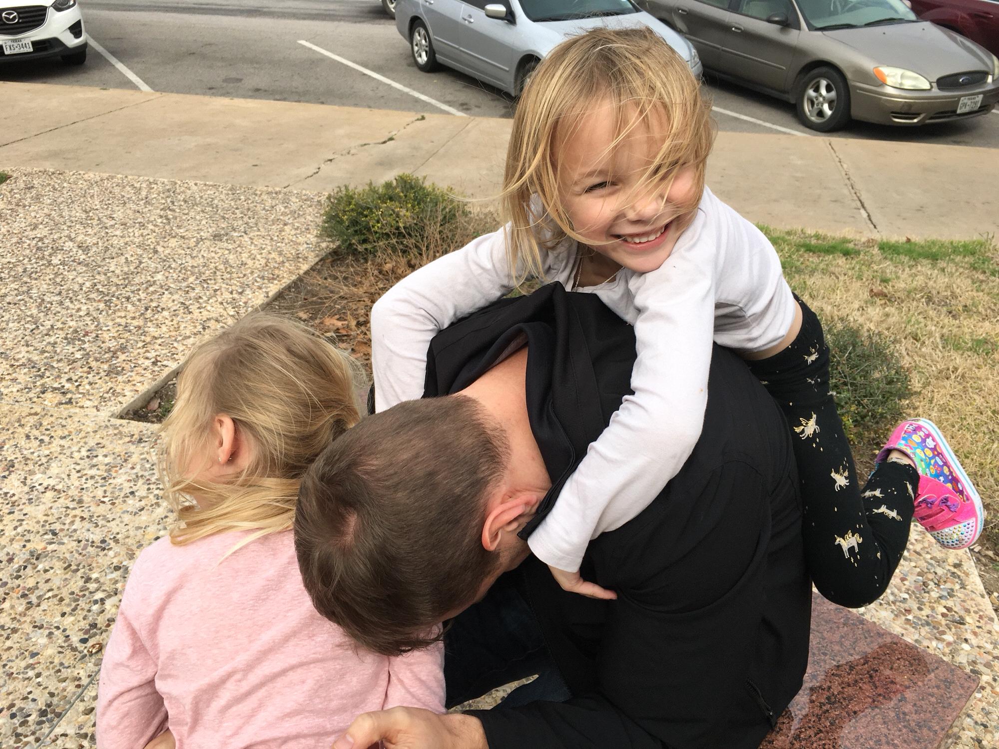Fredericksburg with Reagan and Avery...Uncle Corey!