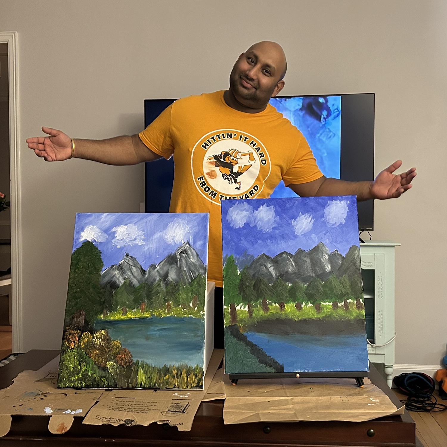 Just call us Bob Ross. Valentine's Day 2024