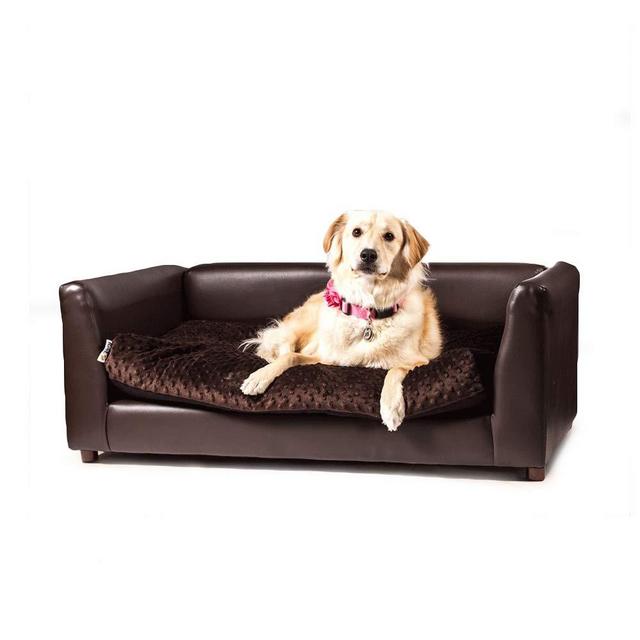 Keet Fluffly Deluxe Pet Bed, Sofa Charcoal, Small